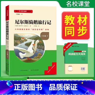 [单本]下册--尼尔斯骑鹅旅行记 [正版]童年快乐读书吧六年级上册爱的教育小英雄雨来高尔基人教版原著必读课外书目辅导资料