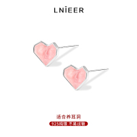 925纯银爱心耳钉女小众设计感养耳洞耳环2025年新款甜美春夏耳饰送女朋友老婆情人节七夕生日礼物
