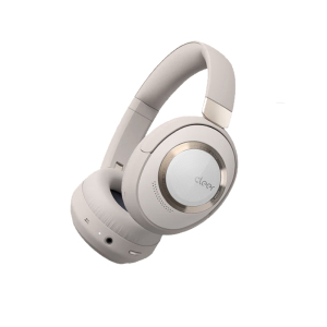 Cleer ALPHA头戴式砂砾白智能降噪耳机主动降噪超长续航无线蓝牙耳机适配苹果IPhone17 砂砾白