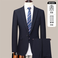 纯色双开叉免烫西服套装青年套西男商务西装韩版修身正装婚礼西服