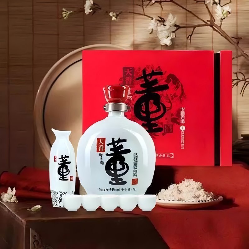 董酒[节日送礼] 天香礼盒 董香型白酒 双曲双窖 纯粮固态 54度 1000ml 1盒 单盒装