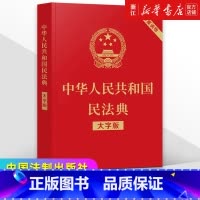[正版]中华人民共和国民法典(大字版) 32开大字条旨红皮烫金 2021年1月起正式施含总则物权合同婚姻人格劳动法公