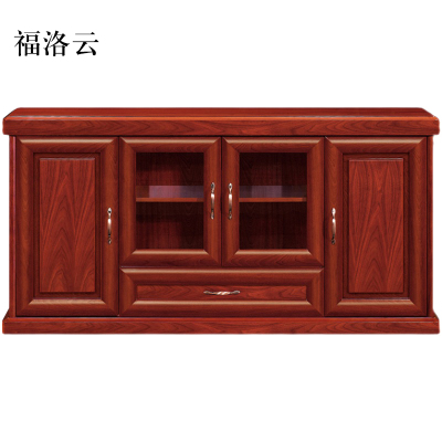 福洛云胡桃色餐边柜简约茶水柜四门1600*400*800