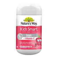 佳思敏(Nature's Way)儿童铁加维生素C咀嚼片VC草莓味50片/瓶装 澳洲进口孕婴童专用铁 适合2岁以上宝宝