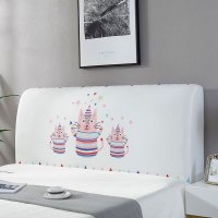 家柏饰(CORATED)北欧风床头罩套床头套软包防尘罩床背罩子保护套1.8床弹力布1.5床 彩虹小猫 床头宽度2米