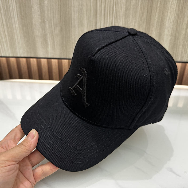 字母A高顶帽子男士硬顶有型棒球帽夏季大头围显脸小鸭舌帽女