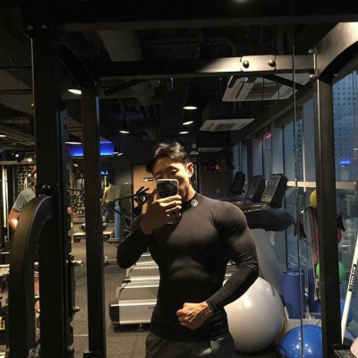 直营特卖-紧身衣男长袖健身肌肉兄弟T恤运动兄弟高领篮球跑步训练速干衣服惠戈尔