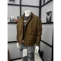 秋季新款潮牌拼接工装拉链夹克男士美式复古翻领宽松百搭休闲外套