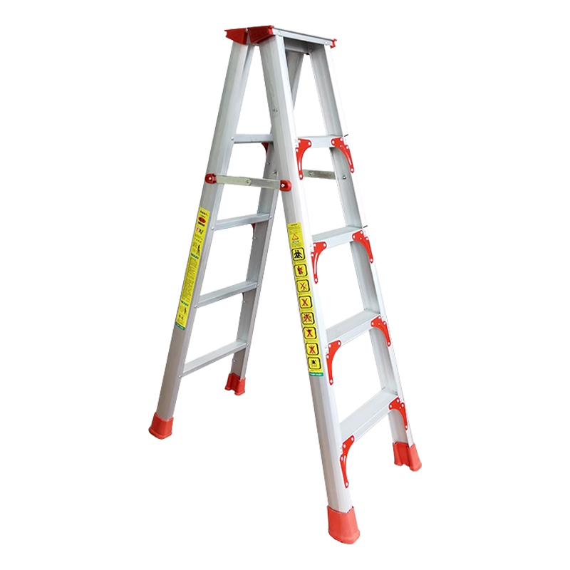 翌嘉YJ-20166铝合金人字梯家用折叠梯双面扶梯加厚五步梯1.5米