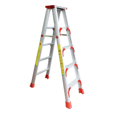 翌嘉YJ-20166铝合金人字梯家用折叠梯双面扶梯加厚五步梯1.5米