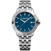 Raymond weil雷蒙威瑞士石英男士商务防水蓝盘钢带腕表mm