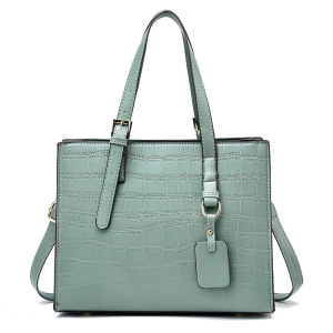斯妮拉 欧美时尚女包2023新款包包女韩版定型甜美百搭女包斜挎单肩手提包小包 鳄鱼纹绿