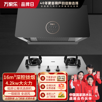 万家乐 油烟机灶具套餐 烟灶两件套TAZ1+KA031 中式16立方大吸力油烟机燃气灶套装 天然气