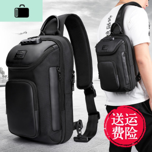 2020新款腰包潮牌男士胸包男包包休闲单肩包运动斜挎包多功能背包NEW LAKE男士单肩包