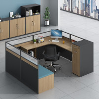 易企采 单人位带午休床办公桌大尺寸卡位职员屏风工位桌