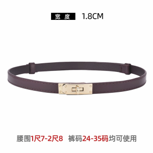 啄木鸟女士皮带细款2025新款配连衣裙子真皮高级感牛皮装饰裤腰带