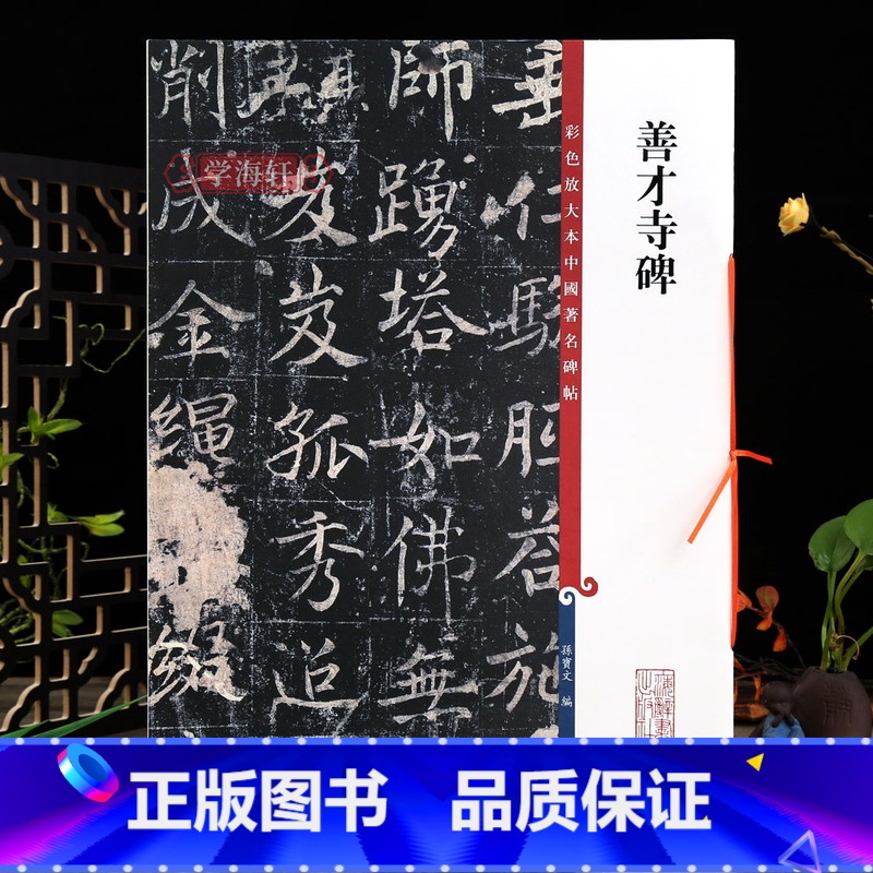 [正版]善才寺碑彩色放大本中国著名碑帖繁体旁注孙宝文褚遂良褚体楷书毛笔字帖书法成人学生临摹练古帖 上海辞书出版社学海轩