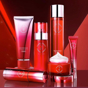 (PECHOIN)百雀羚气韵套装护肤套装 气韵赋活鲜颜臻采礼盒六件套 洁面+水+乳+面霜+眼霜+精华 保湿补水