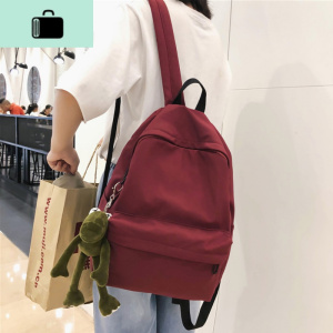 古着感书包女韩版高中森系校园双肩包ins学生简约百搭大容量背包NEW LAKE