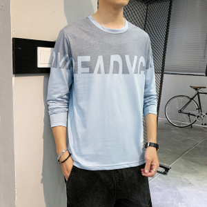 男装长袖T恤韩版春秋季韩版潮牌纯棉圆领打底衫修身衣服体恤