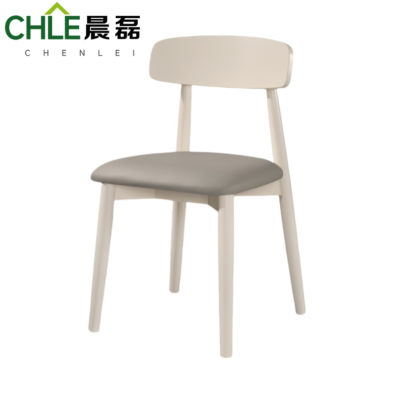 晨磊 实木餐椅 43*49.5*81.5cm(浅灰坐垫) 把