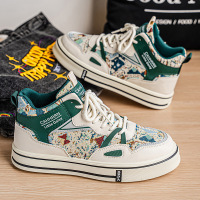 高帮男鞋秋冬休闲小众设计感板鞋青少年大码运动增高百搭潮鞋