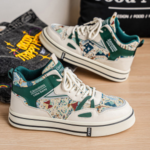 高帮男鞋秋冬休闲小众设计感板鞋青少年大码运动增高百搭潮鞋