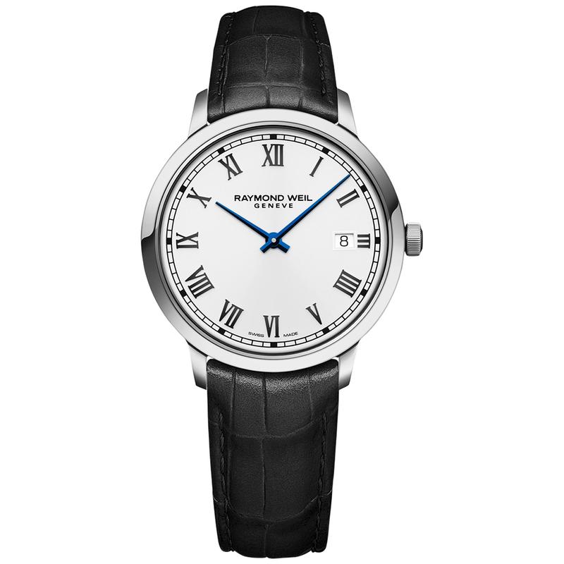 Raymond weil雷蒙威女士石英瑞士腕表mm白盘皮带防水商务简约