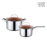 康宁EKCO尊爵豪华锅具两件套 EK-ZJ0204ZX/KZ 汤锅22cm+奶锅16cm 单位:套