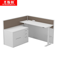 圣斯顿 S-CK24121300D 1650*1700*1300mm 升降办公桌含折叠床储物柜0.7mm 套 咖啡/白