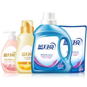 蓝月亮衣物清洁护理礼包(薰衣草洁净2kg+500g袋+内衣洗500g+橙花浓缩柔顺剂1kg)