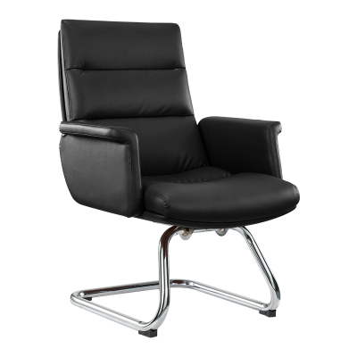 臻远 ZY-7481办公椅简约皮椅老板椅洽谈弓形椅 西皮