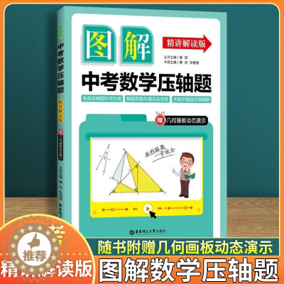 [醉染正版]图解中考数学压轴题精讲解读版赠几何画板动态演示各类压轴题科学分类解题思路与通发总结关键步骤详细图解华东理工大