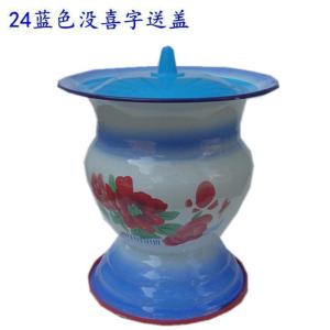 美帮汇防滑老式搪瓷高脚痰盂老人痰盂 成人便盆儿童坐便器 子孙桶