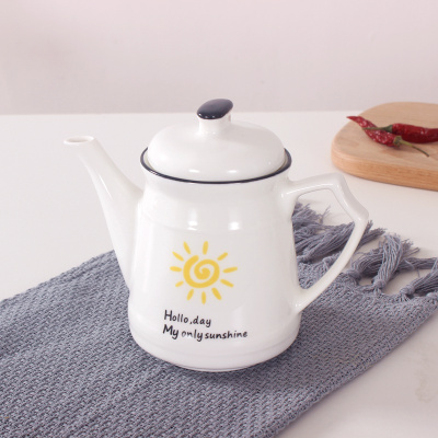 陶瓷调料瓶厨房家用醋壶酱油瓶油壶辣椒油罐味精盐调味罐组合套装 敬平 美好阳光单壶