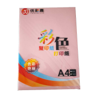 优彩嘉 彩色复印纸 打印纸 A4 80g 100张 粉红 FYZ02 包
