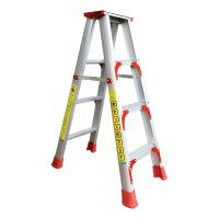 翌嘉YJ-20158 铝合金人字梯家用折叠梯双面扶梯四步梯1.2米