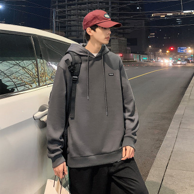 [3件8.5折101.9元,叠加优惠券]唐狮男士卫衣卫衣男连帽净色小标休闲卫衣男式卫衣男士加绒卫衣男士