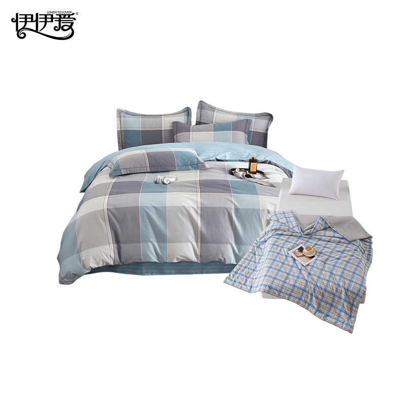 伊伊爱 加密全棉四件套+全棉夏凉被礼包