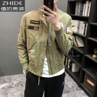 SUNTEK春季潮牌工装机车外套男士帅气夹克男短款潮流街头男薄款棒球上衣夹克