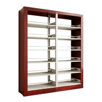臻远ZY4072637 钢制书架红色资料架 双面6层一列二组 1900*450*2000mm