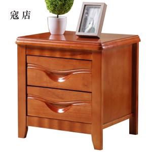 寇店床头柜简约现代卧室床边储物柜升级款海棠色50*41*50cm