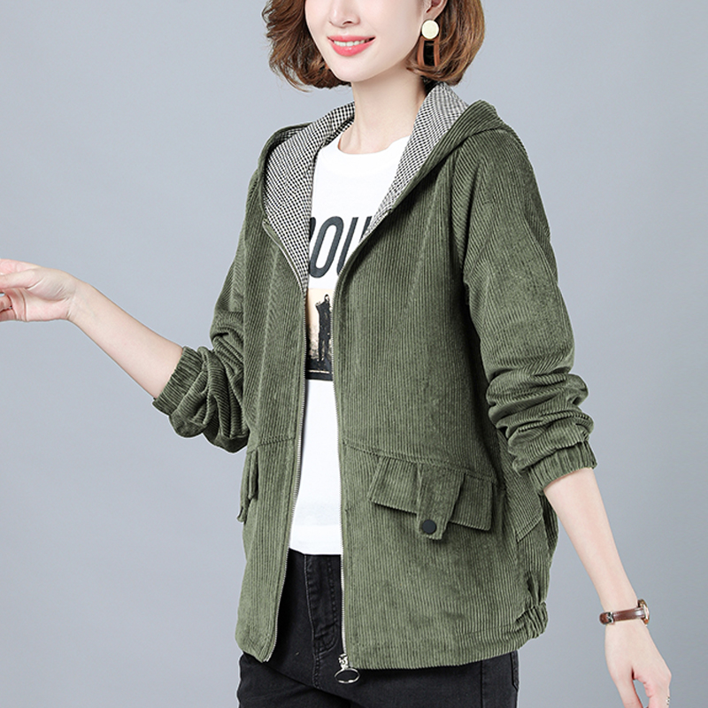 俏banqiao灯芯绒外套女短款小个子时尚韩版2020年新款春秋装女士上衣