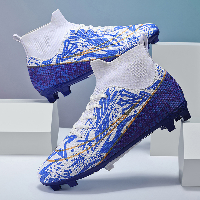 情侣秋季新款中帮平底涂鸦拼接运动轻便舒适透气户外套脚足球鞋