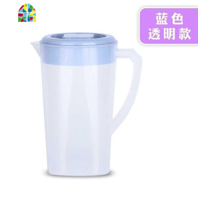 冷水壶塑料大容量水杯耐摔水杯可高温装水壶凉水壶烧水凉茶壶2L升 FENGHOU 紫色花案款(送4个杯子)