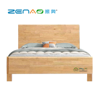 振奥 家具实木床橡木床卧室单人床组合1200*2000*850mm含床垫