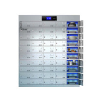 汉诺鑫威不锈钢员工食堂消毒碗柜餐厅紫外线高温餐盘餐具柜多格饭盒储物柜50门餐盘柜 紫外线消毒高温热风循环