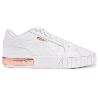 彪马(Puma)女鞋白色玫瑰金金属细节软皮休闲板鞋舒适百搭运动鞋