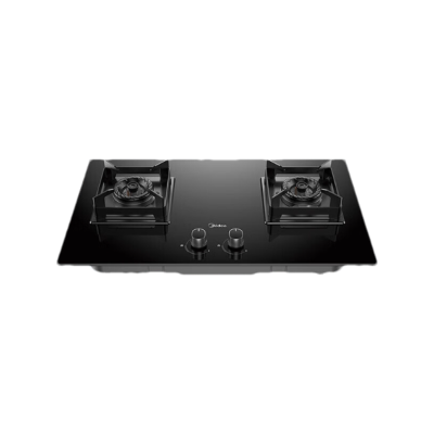 美的 Midea 一级能效全进风直燃火双眼灶嵌入式钢化玻璃面板