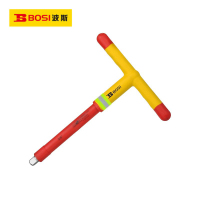 波斯(BOSI) 荧光系列VDE绝缘双色T型扳手 3/8寸 把